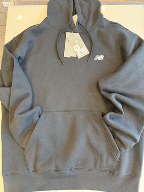 New Balance Black Hooded Sweatshirt with White NB Logo